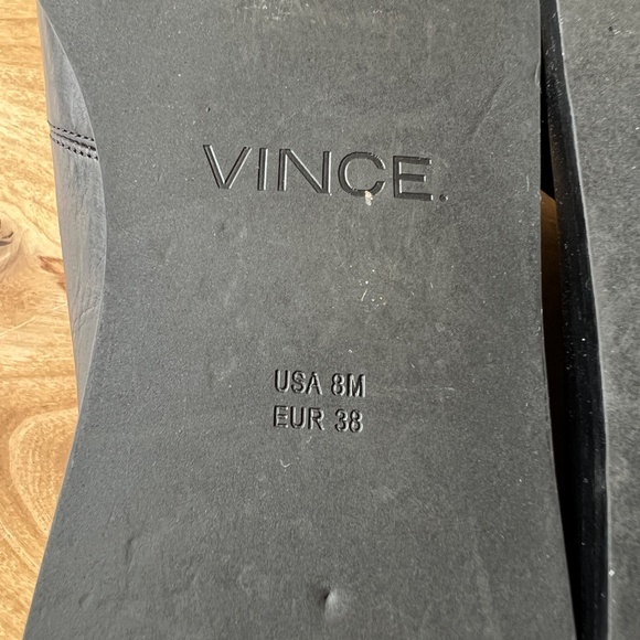 Vince Black Open-Toe Leather Loafers - Picture 10 of 10